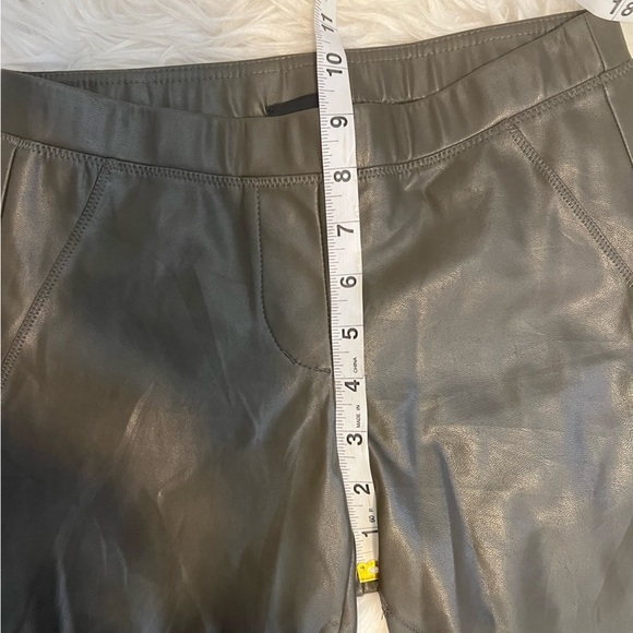 Aritzia Faux Leather Olive Leggings - Picture 5 of 8
